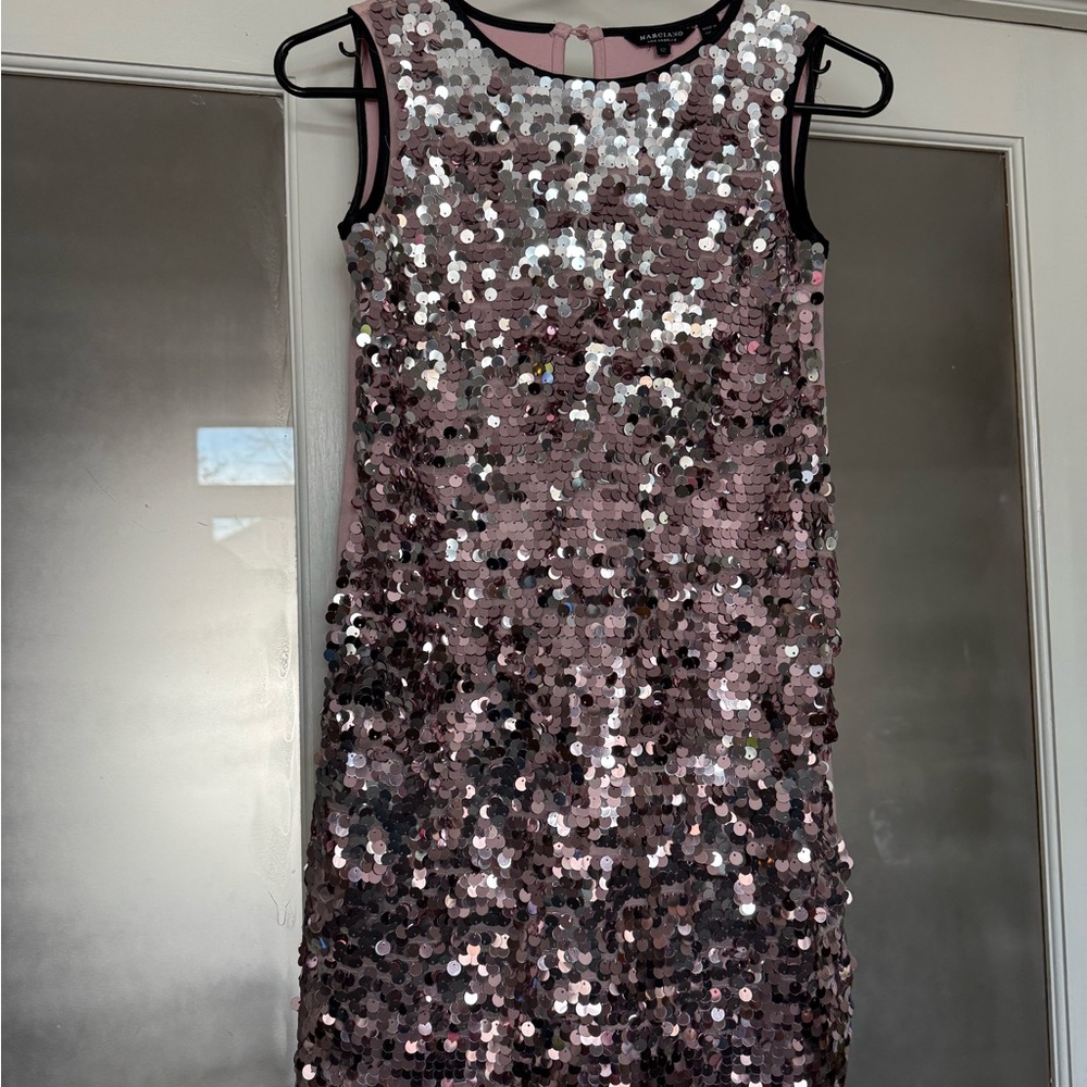 Marciano/Guess Pink and Silver Sequin Dress